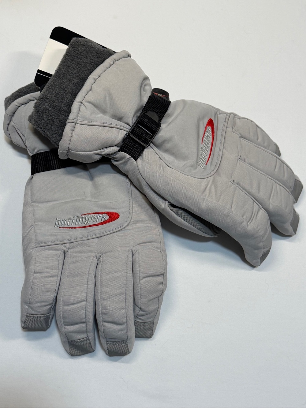 Men's L/XL Hotfingers Gray Insulated Winter Gloves